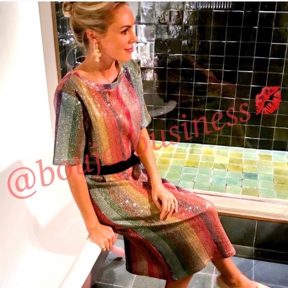 ZARA Rainbow Sequin Dress - Picture 4 of 8